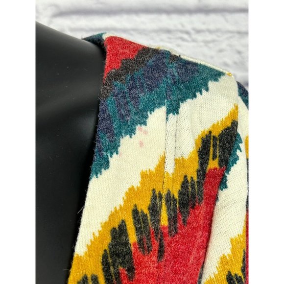 Aryeh Square Neck Long Sleeve Chevron Dress Multicolor Women's Size XXXL - Picture 3 of 8